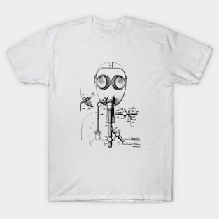 MASK VINTAGE PATENT DRAWING T-Shirt